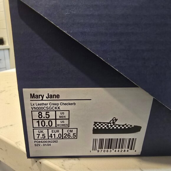 Vans Premium Mary Jane LX Leather Creep Checkerboard Sneakers Womens SZ 10 NEW - Picture 10 of 14